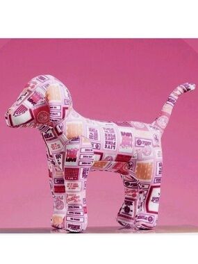 PINK Victoria's Secret Pink Patchwork Plush Dog!